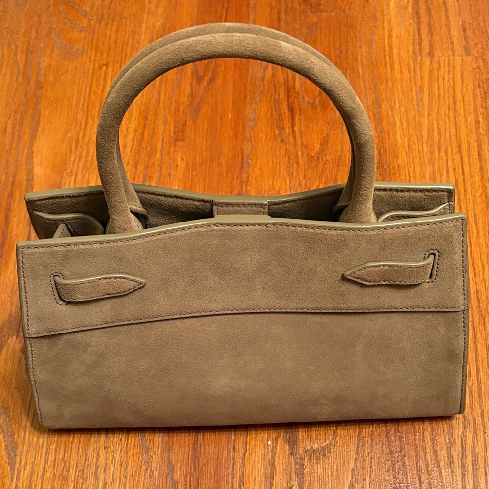 NWT Veronica Beard Tan Suede Satchel - Picture 2 of 5